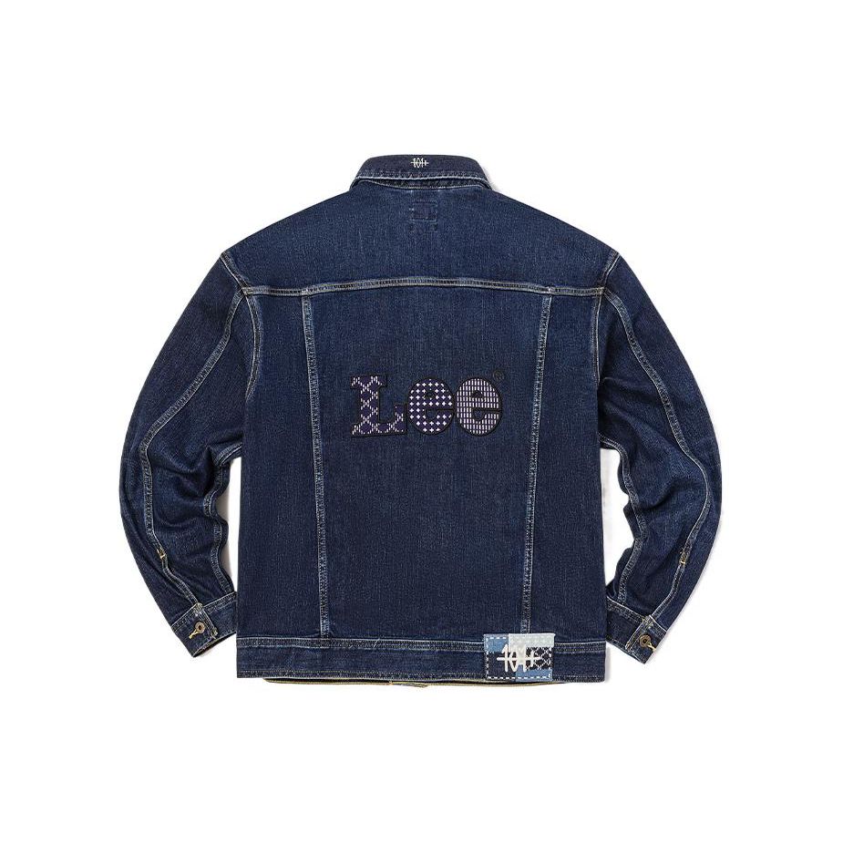 Lee Solid Color Logo Embroidered Single-Breasted Denim Jacket Men Jackets Dark-Blue LMT0036235FF00FA01773