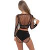 2025new Cup+Panty Fishnet Sleeve Bodystockings Sexy Lingerie Erotic Teddy Fantasy Corset Bodysuits for Women Mesh Sheer Babydoll