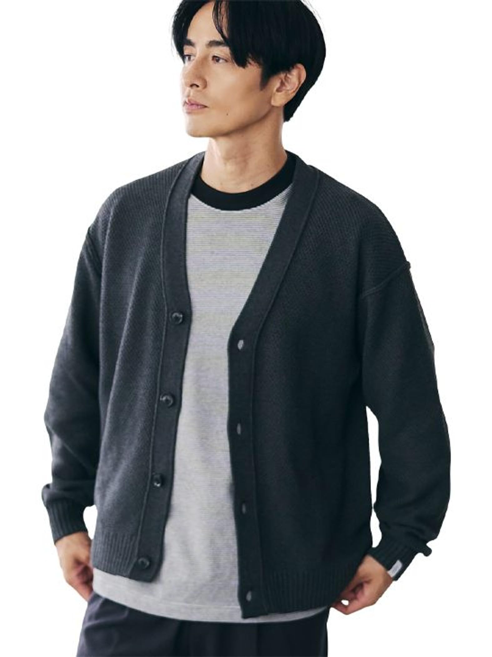 

Cohen Cotton-Like Knit Cardigan 75376000002 1970 DK.GRAY(19) L