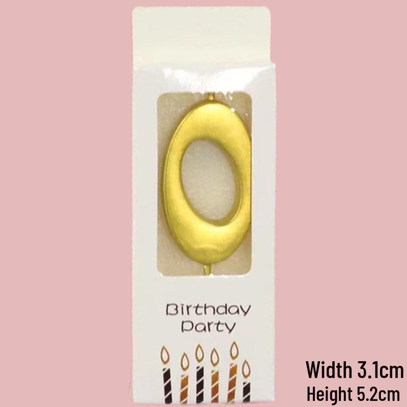 50 Gold Number Candle Cake Toppers, Individually Boxed for Kids' First Birthday