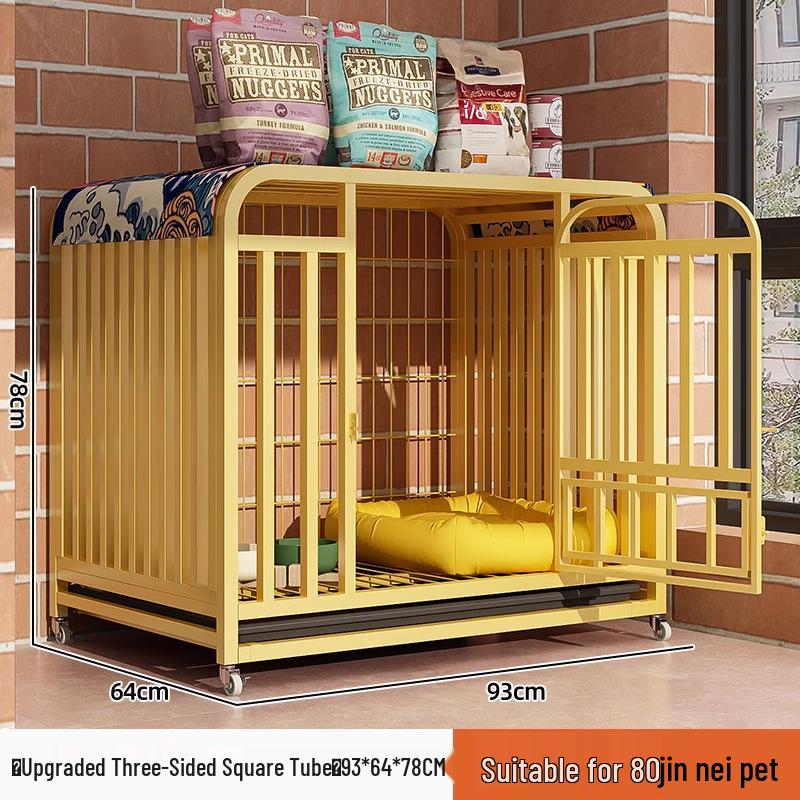 Large Pet Cage: Multi-Sized Dog & Cat Enclosure with Toilet Space