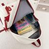Student schoolbag large-capacity color matching soft girl heart leisure backpack outdoor lightweight alphabet printing travel bag