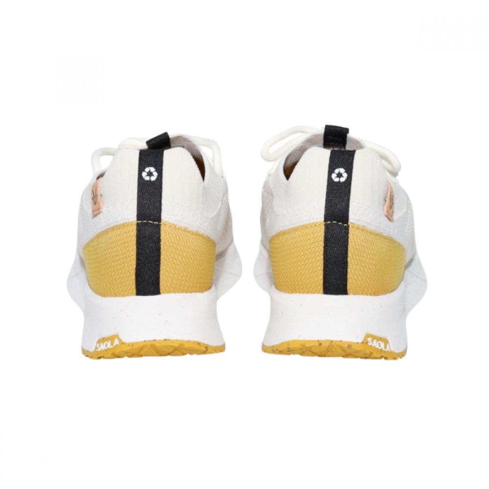 Saola Women Sneaker White   Gold