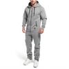 Men's Hooded Jumpsuit Zip Up  Pajamas Playsuit Jogger Sweatsuit Overall Romper