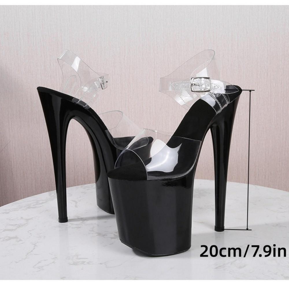 High Sexy Thin Heel Laser Sandals Super High Heels 20cm Waterproof Platform Car Show Model Catwalk Nightclub LFD-8820-Q1