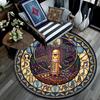 Music Instrument Symphony Round Area Rug Under Office Chairs Bedroom Living Room Home Decor
