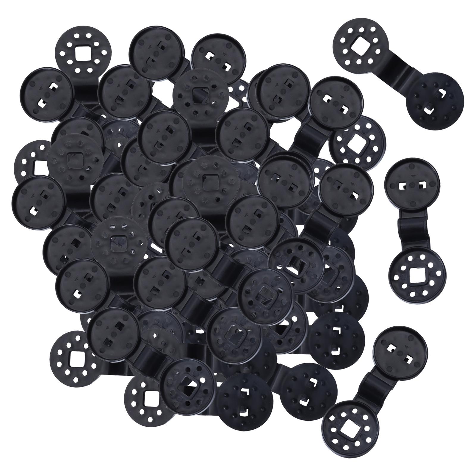 

Shade Cloth Clips Sun Resistant PP Fabric Fastener Hook for Agricultural Greenhouse Backyard Use чорний