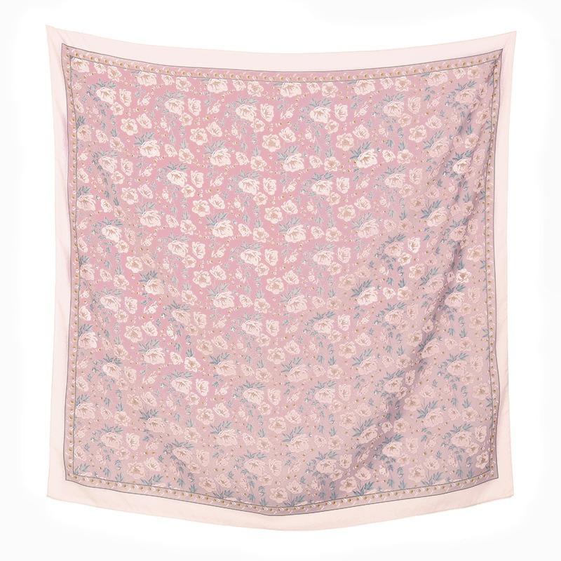 Autumn and winter hot-selling new floral printing large-size square scarf women's popular Malay women's headscarf