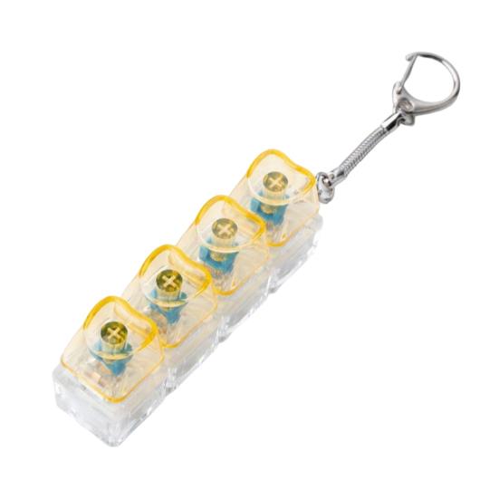 Keyboard Fidget Toy Realistic Clicking Sound Keychain with Compact Keyboard Design Stress Relief Key Chain Bag Accessories