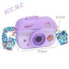 Bollitore per fotocamera carino da 400 ml Bottiglia d'acqua creativa per bambini con cannuccia Tazza per acqua potabile in plastica con cinturino portatile anticaduta per esterno