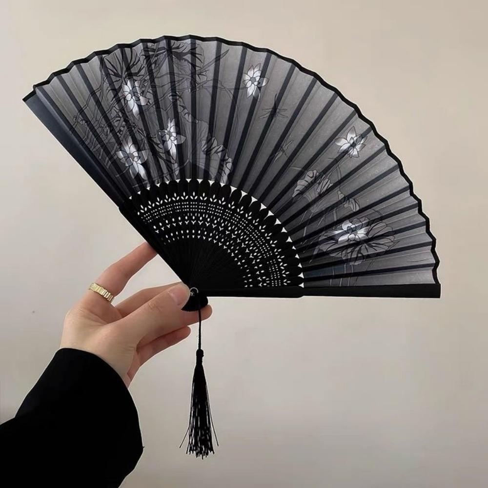 Silk Folding Hand Fan High Quality Japanese Decorative Fan Vintage Silk Folding Fan Smooth For Birthdays Travel Dance