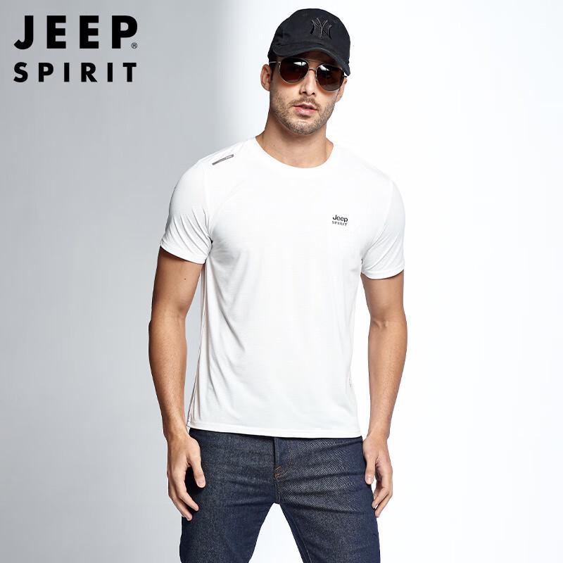 Мужская летняя свободная футболка JEEP SPIRIT с круглым вырезом и коротким рукавом 4XL