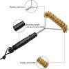 Brosse à barbecue - MSD SANTE ANIMALE - 30,5 cm - Poils fil de cuivre - Cadre inox triangulaire - Manche long anti-brûlure