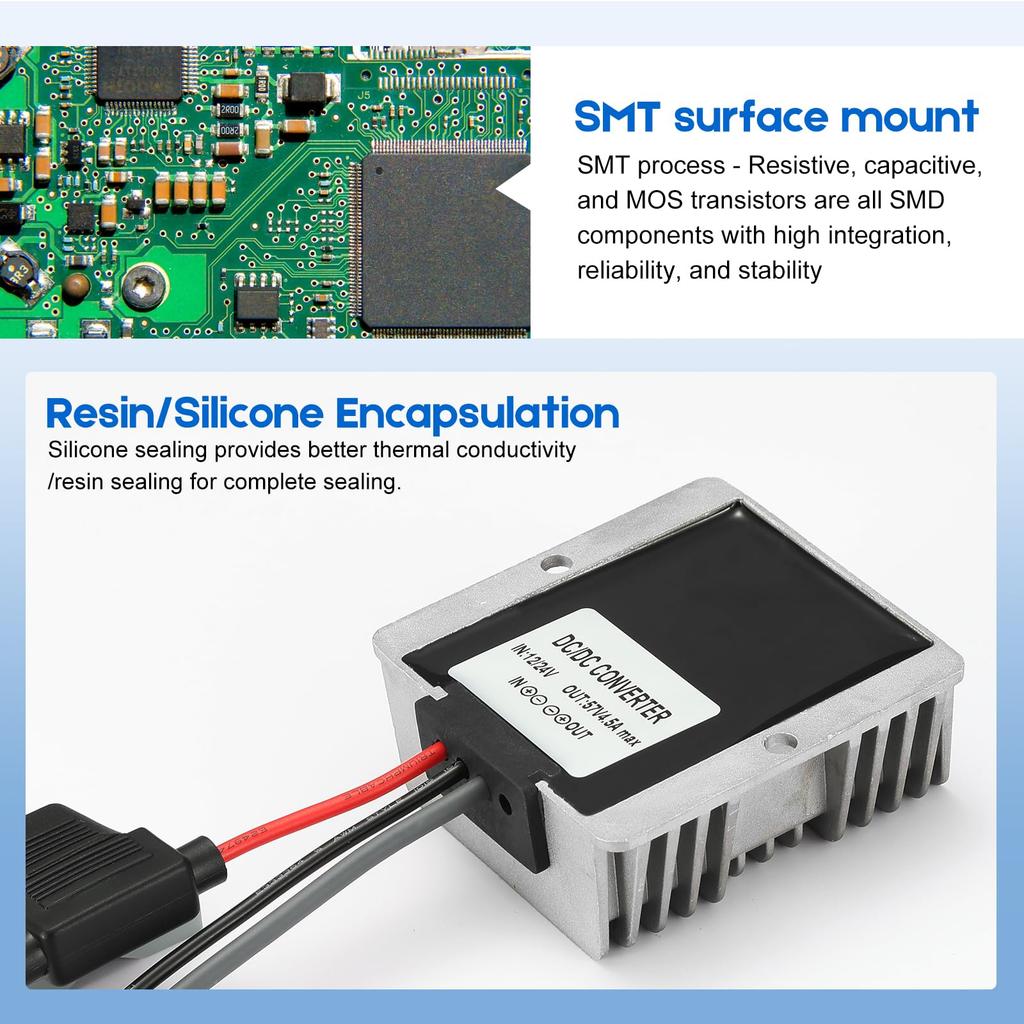 Starlink Gen 3 Conversion To 57V Boost Converter Voltage Conversion Max Includes Alligator Compatible with Cars and Campers Kit, 12V/24V Transformer,