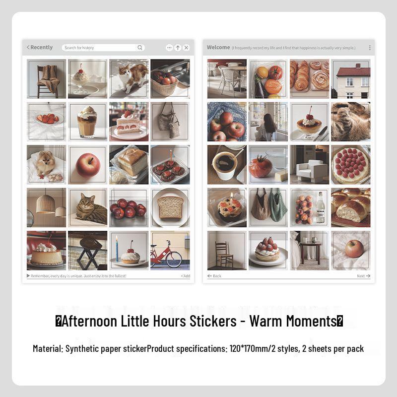 PaperMore Korean Style Scenery & Light Adhesive Stickers for Journaling & DIY Decor