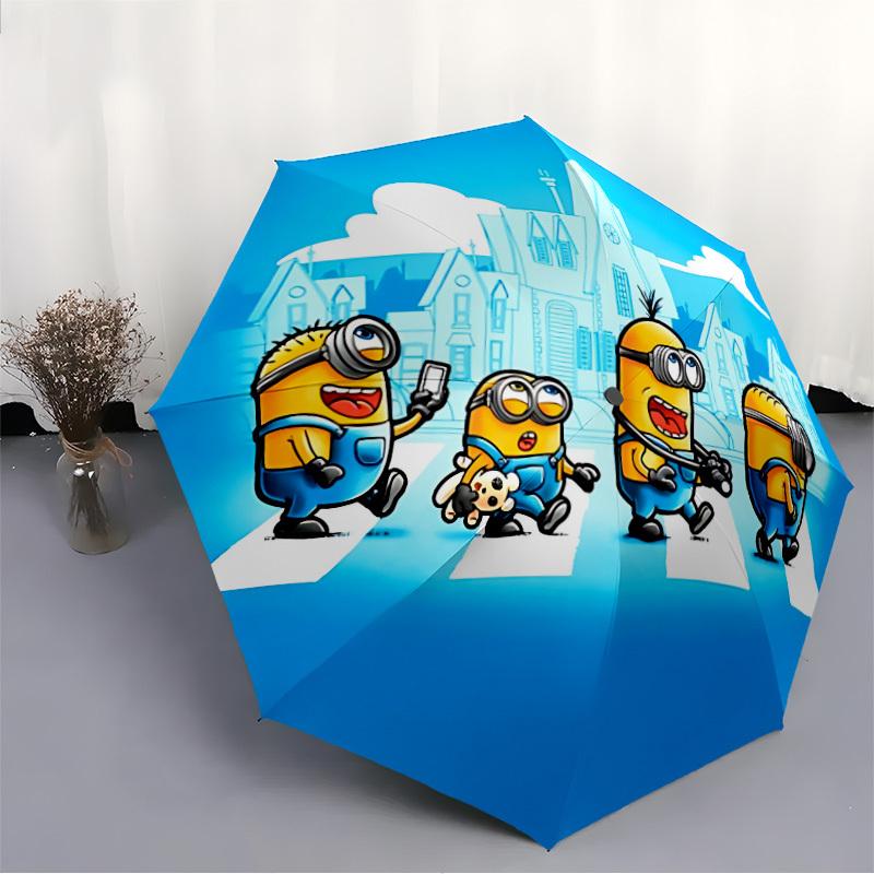 1pc Automatic Open/Close Cool Outdoor Umbrella Sturdy Iron Frame, Compact Travel Umbrella - Perfect Gift a0829115