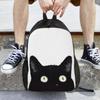 Black Cat Peeking Up Backpack Hot Sale Daypack Large Capacity Kids BookBag School Bag Shoulder Bags for Men Women