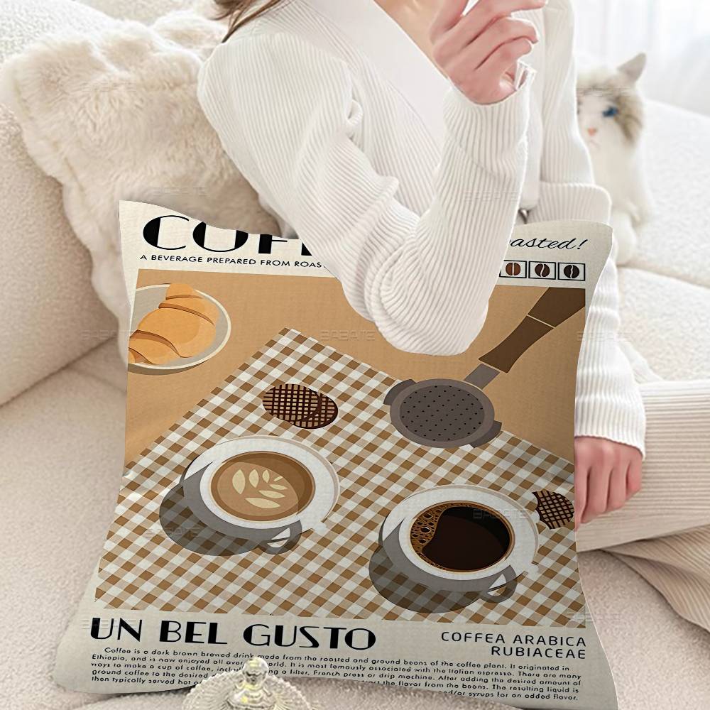 Japanese Foods Whitepaper Pillow Gift Home Office Decoration Bedroom Sofa Car Cushion Cover Case 45X45