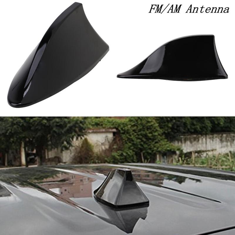 Auto Car Roof Radio AM/FM Signal Shark Fin Aerial Antenna Replacement Kit Black