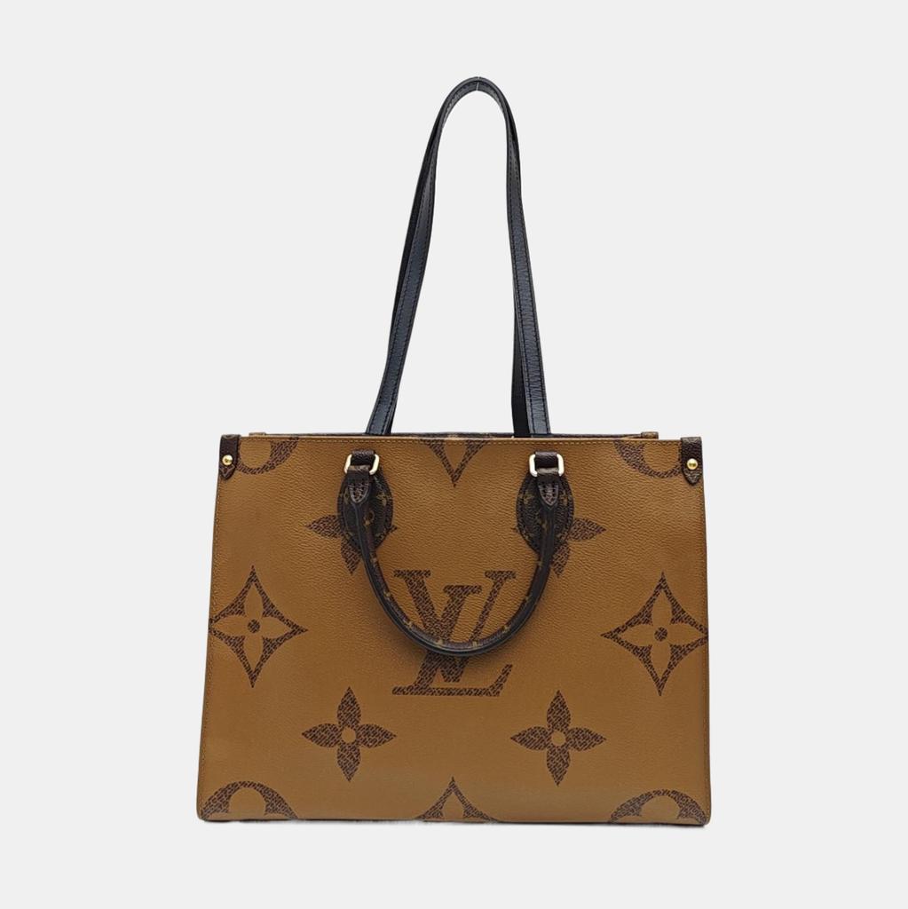 [Pre-Owned] Louis Vuitton Onthego MM 'Brown Giant Monogram/Brown Monogram Reverse Canvas' - Very Good #1NT9LBC