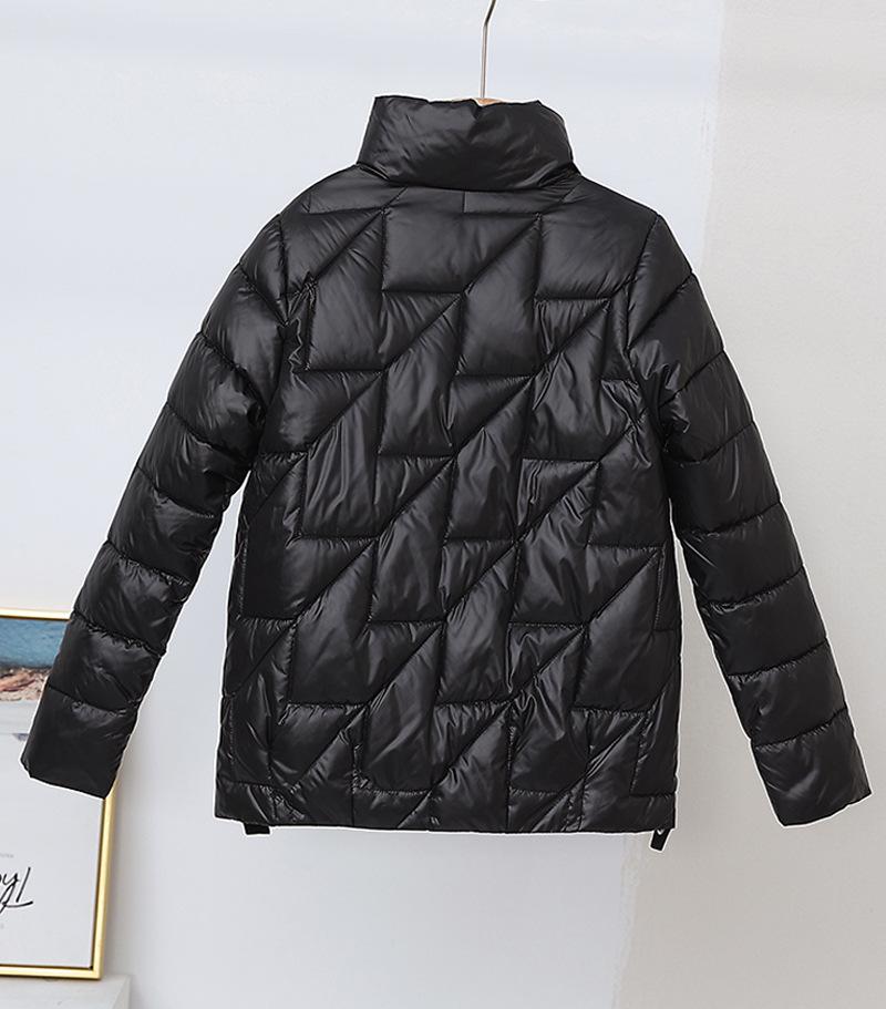 Winter Jacket Parkas Women Glossy Down Cotton Jacket Hooded Parka Warm Female Cotton Padded Jacket Casual Outwear