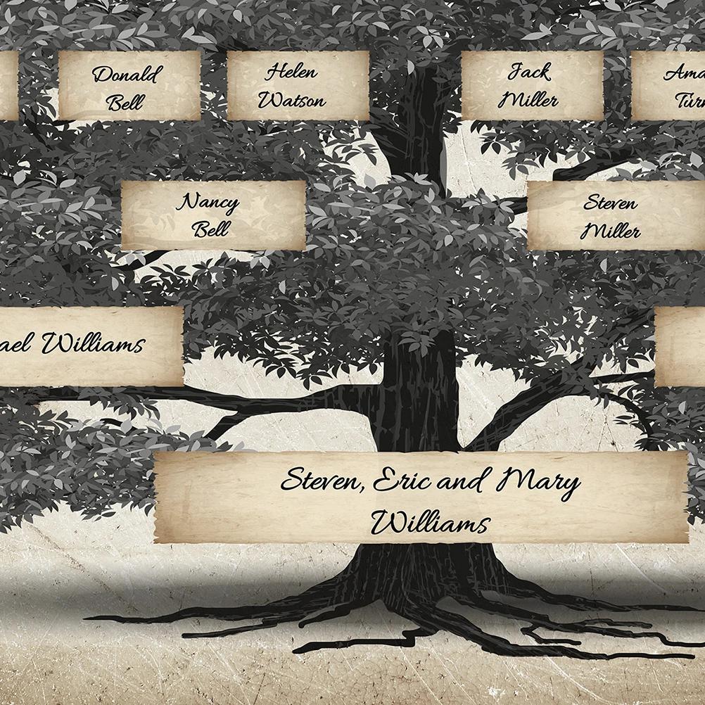 5 Generation Family Tree Chart Vintage