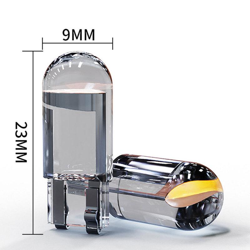 10pcs High Brightness Cob Glass Led Car Light Good Heat Dissipation Long Service Life T10 Width