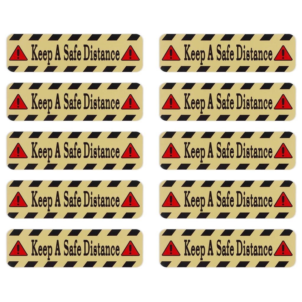 2 Set Distancing Floor Warning Decals Safety Floor Sign Marker for Mall School Public Area