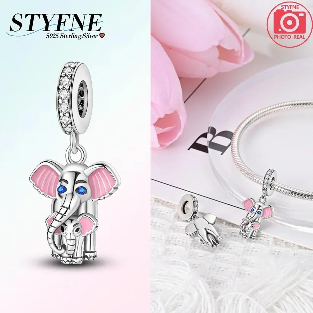 Women's Pendant Bead Component Copper Metal Elephant Charm Bead Component Compatible With Do It Yourself Bracelet High Quality Fine Jewelry Necklace