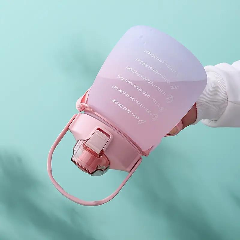 Borraccia Sportiva da 1,3L ad Alta Capacità con Cannuccia Colore Degradé da Donna Portatile in Plastica per Outdoor Corsa