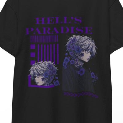 Hell's Paradise,hell's Paradise poster,HellsParadise Shirt,hell's Paradise Sticker,hell's Paradise print,Gabimaru,Gabimaru Shirt, Yuzuriha