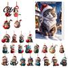 Backpack Charm Accessory Cat Advent Calendar, 24 Days Christmas Countdown Cute 2D Kitten Holiday 2026 Gift Box Ornaments for Party Tree Decor,