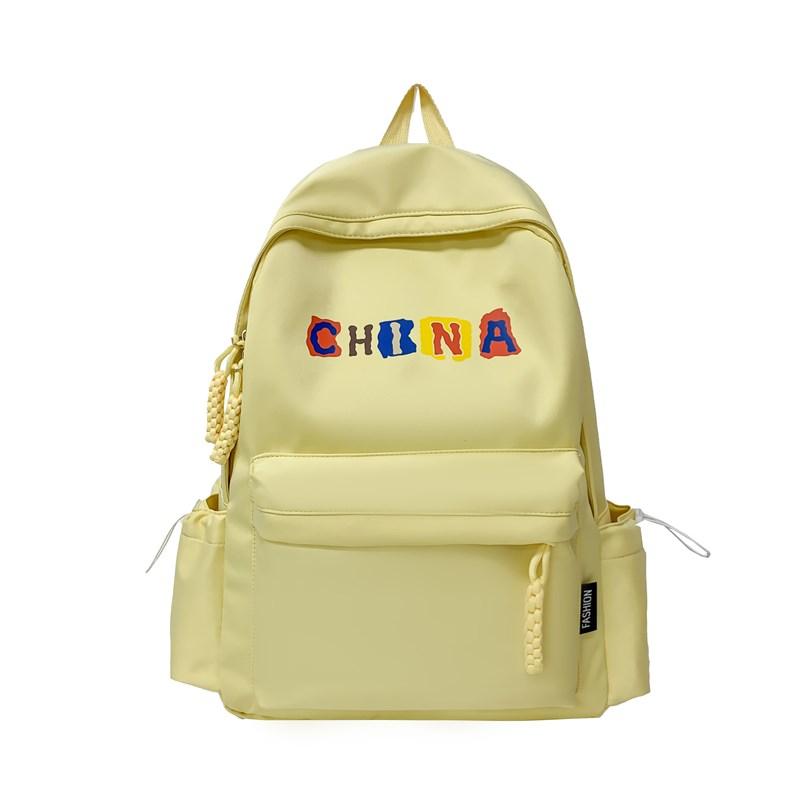 Junior High School Student Schoolbag Letter Print Women's Lightweight Backpack