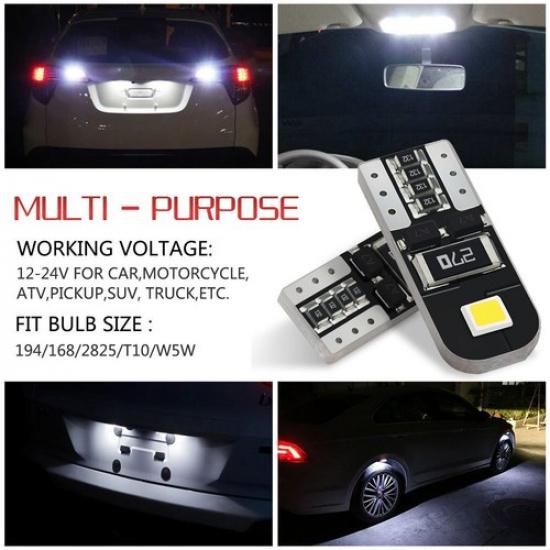 20X T10 2825 168 158 194 CANBUS LED Interior Dome Map License Light Bulb 2E EOA