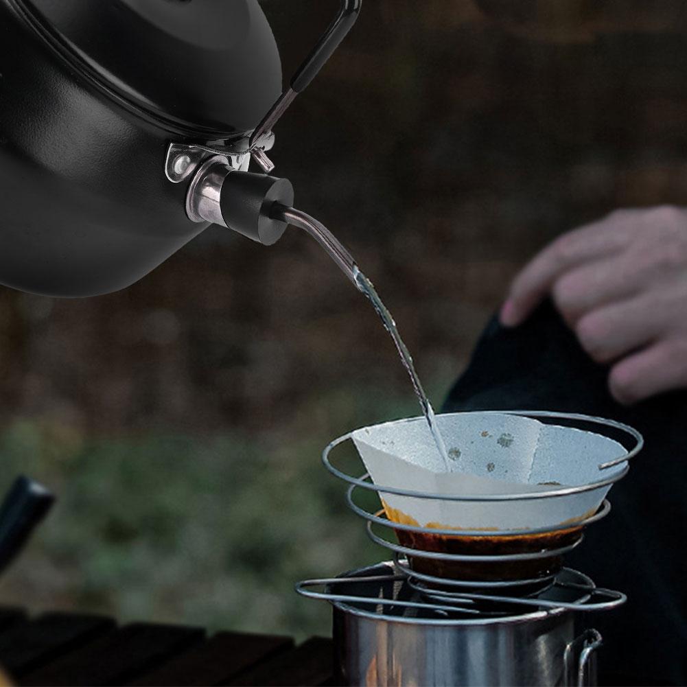 Utendørs Kjele Tutforlengelsesrør Dyse Silikon Rustfritt Stål Utendørs Servise Hånddrypp Filter Tuter for Camping Fotturer