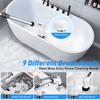 9 In 1 Electric Spin Hand-held Scrubber Digital Display Cordless Cleaner Brush with Telescoping Long Handle for Bathroom Kitchen
