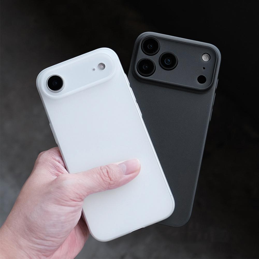 Custodia Ultra Sottile Traslucida Opaca da 0,3 mm per iPhone Air 17 16 Pro Max Plus 16E Nera Sottile Guscio Duro in PP per iPhone17ProMax 16Pro