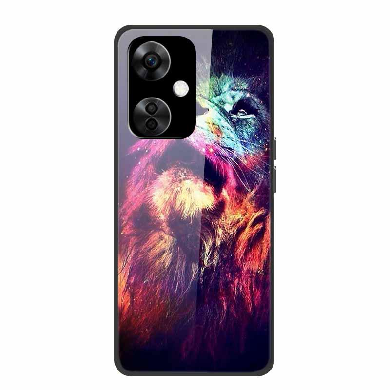 Personalisierte bunte Landschafts-Handyhülle mit gehärtetem Glas für OnePlus NORD CE 3 5G