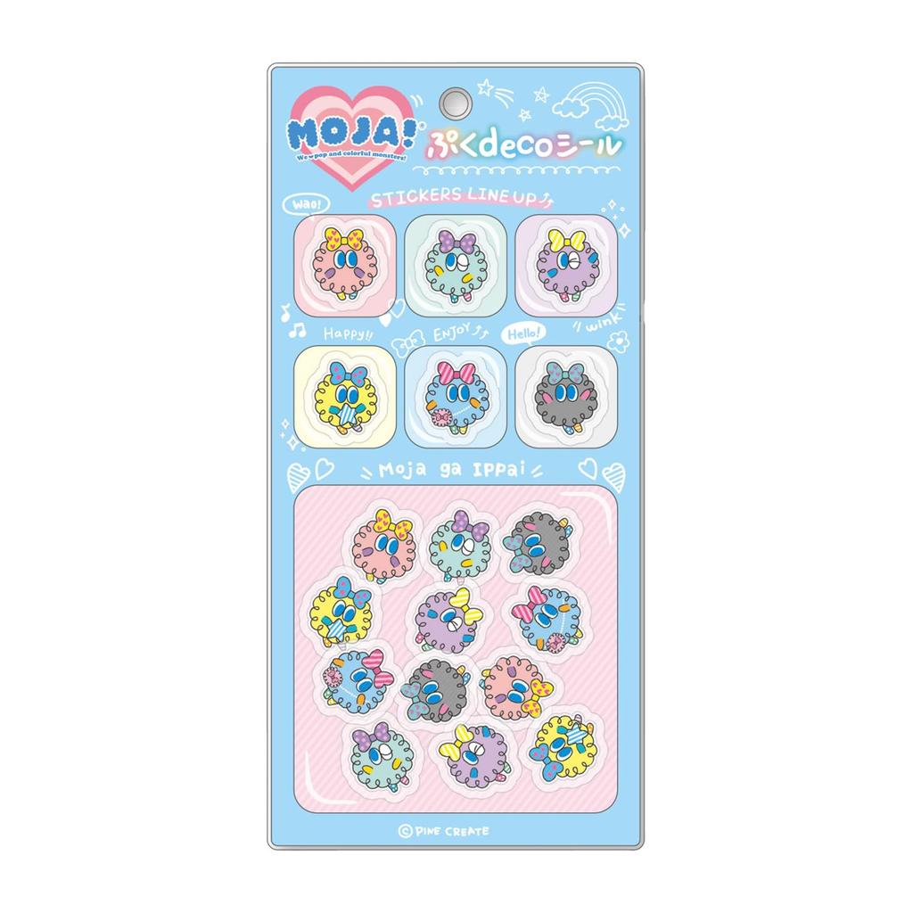 Pine Create Puffy Deco Sticker Sheet - MOJA Character Series