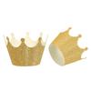 24 Pack Cupcake Wrappers Paper, Baking Cups Standard Crown Decoration for Anniversary Birthday Weddings and Parties, Blue