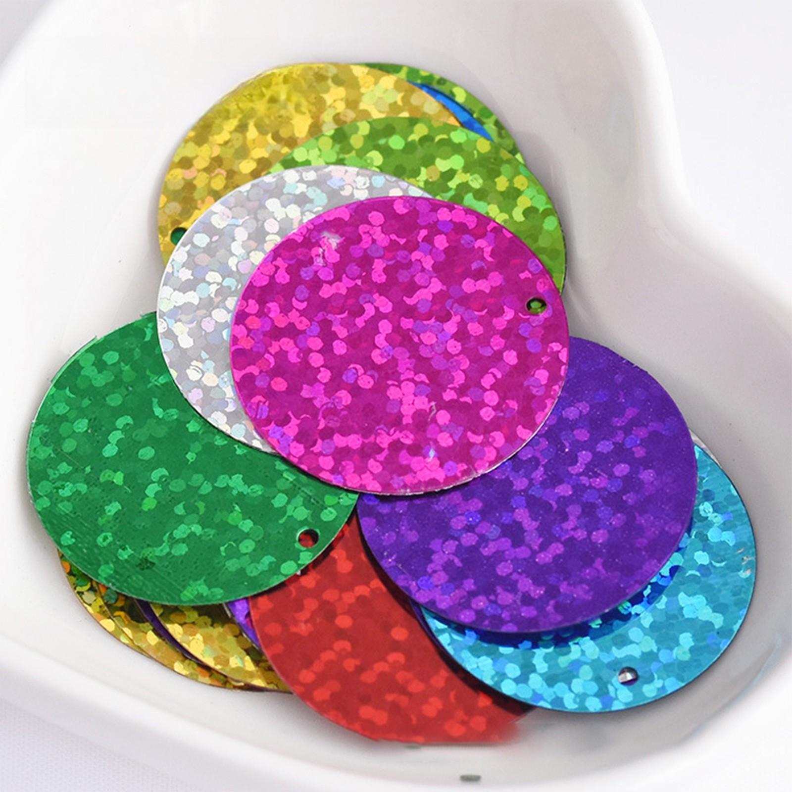 

10 г Большие круглые блестки 30 мм ПВХ плоские блестки пайетки DIY швейные блестки для свадебного ремесла тканевый материал One Size