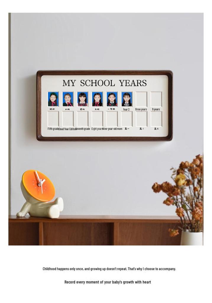Personalized Children's Growth Photo Frame for Passport, Graduation, and ID Photos