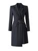 Elegant Irregular Belted Suit Dress - Women's Spring Collection
