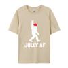 Jolly Af Bigfoot Santa Christmas Sasquatch T Shirts Tops Tees for Unisex High Quality All Cotton T Shirt Camisas Basicas Hombre