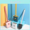 Compact Silicone Flex Toilet Brush Set With Soft Tpr Bristles For Deep Cleaning Efficiency