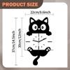 Cat Shaped Wall Clock Hanging Modern Ornament Lightweight Decor Art with Pendulum Quiet