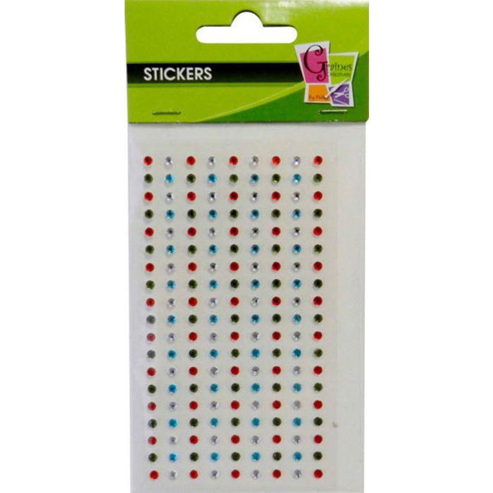 Strass adhésif 3mm Nature 171 pièces