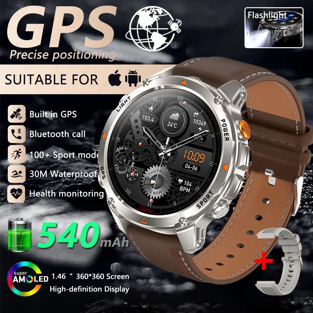 New T-Rex 3 Smart Watch Men Built-in GPS 540 mAh Battery 3ATM Waterproof Compass Barometer Altimeter Sports Smartwatch Man