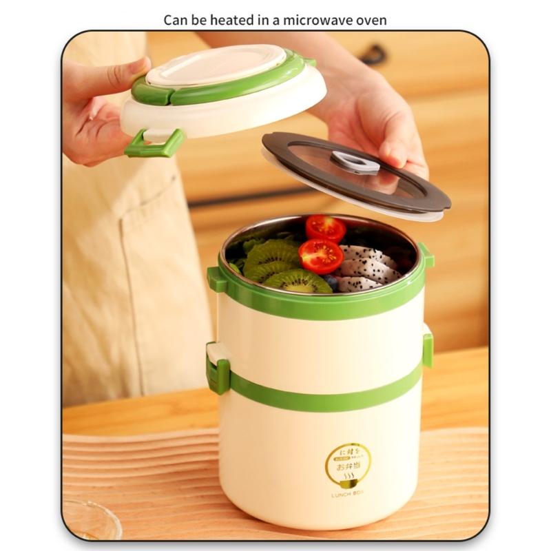 User Friendly 304 Nonrust Steel Food Container Durable Leak Proof Lunch Box For Adults Kids School Office Travel
