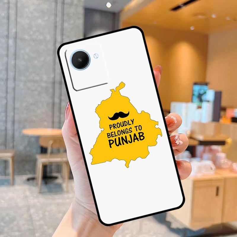 Punjab Map Case For Realme C55 C33 C31 C35 C30 C11 C15 C25s C21Y GT Neo 5 3T 2T 8 9 10 11 Pro Plus